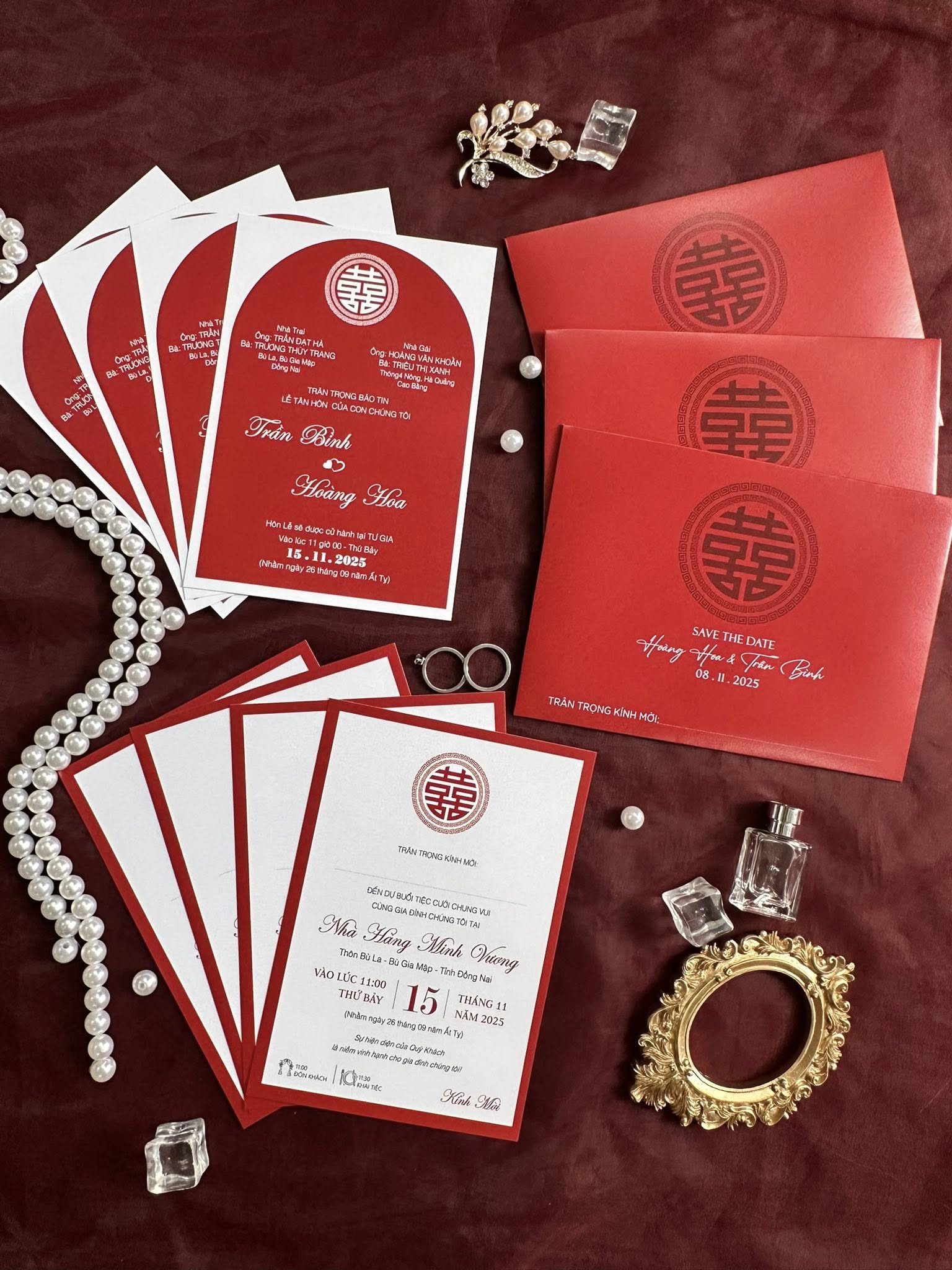 THIỆP CƯỚI SONG HỶ ĐỎ CỔ ĐIỂN – DẤU ẤN TRUYỀN THỐNG TRONG NGÀY TRỌNG ĐẠI