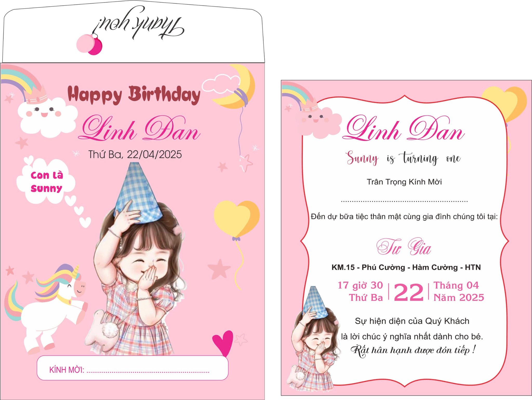 THIỆP THÔI NÔI HỒNG NGỌT NGÀO - VƯỜN CỔ TÍCH CỦA BÉ