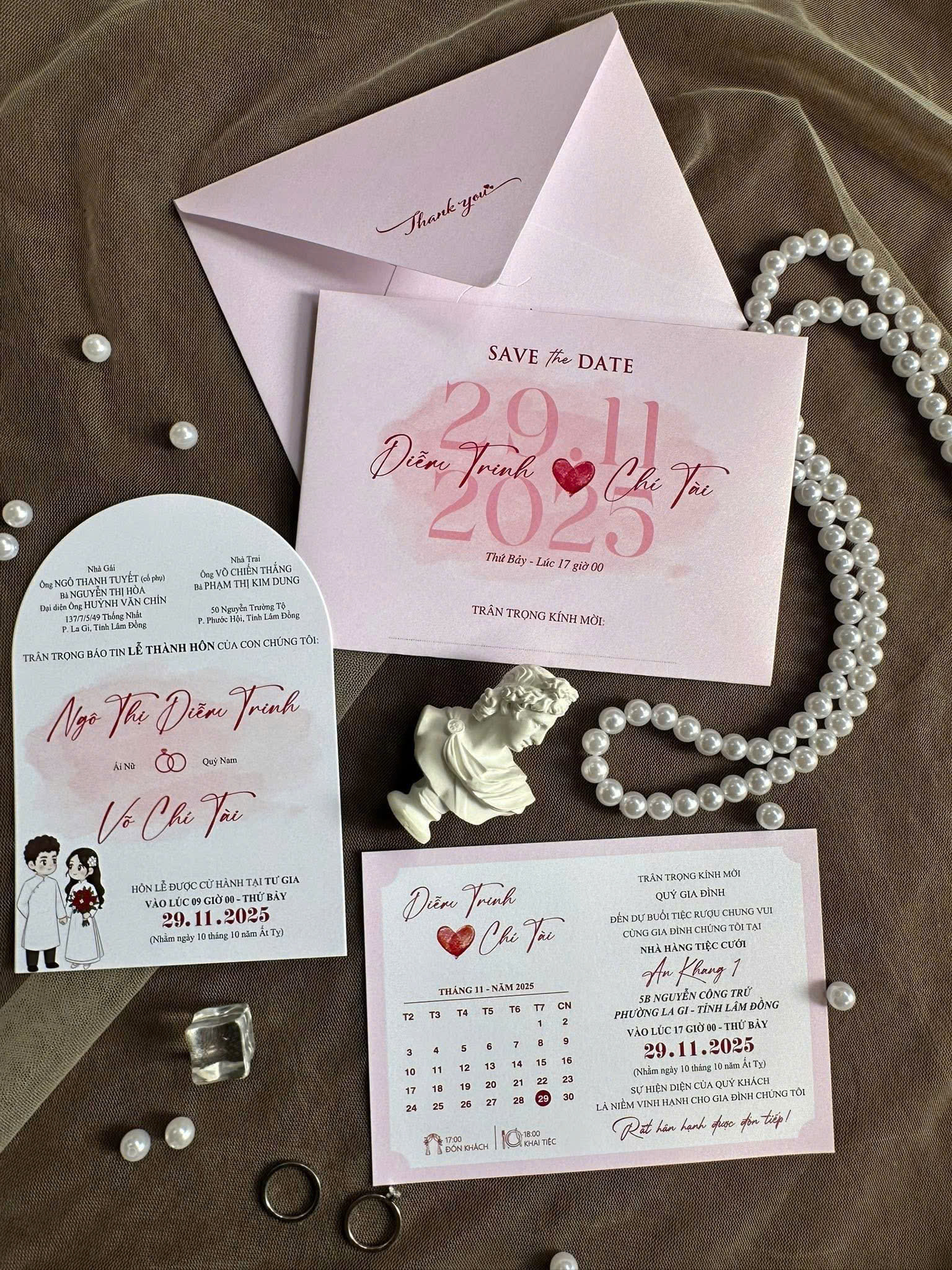 in thiệp cưới đẹp giá rẻ đồng xoài, bình phước khánh huyền